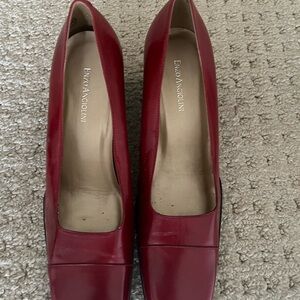 Enzo Angiolini Red Heels with Modern Pump Design